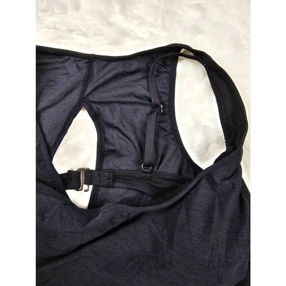 Kona Sol Black Tie Back Tankini Top Small - Picture 3 of 4